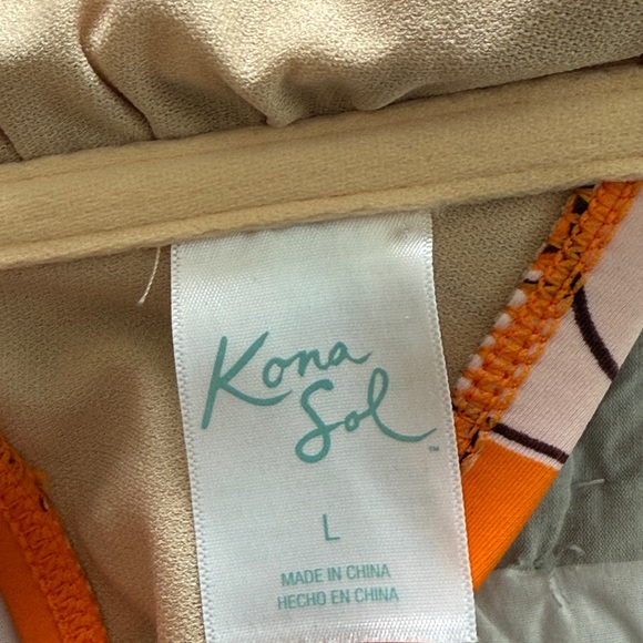 Kona Sol Bikini Top & Bottoms, Size Large/Medium - Picture 5 of 6